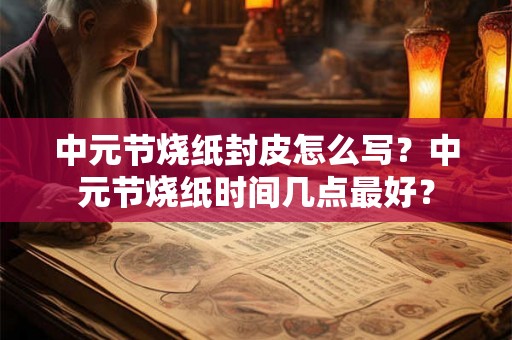 中元节烧纸封皮怎么写？中元节烧纸时间几点最好？