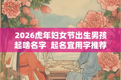 2026虎年妇女节出生男孩起啥名字  起名宜用字推荐