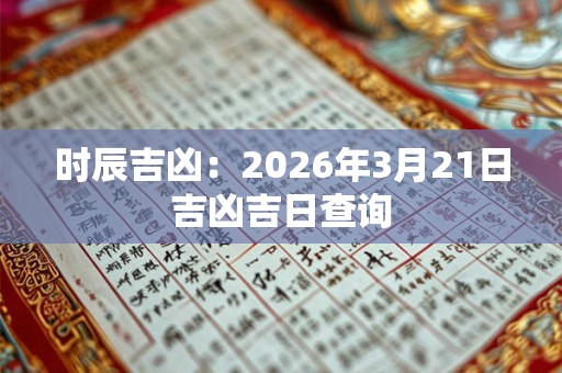 时辰吉凶:2026年3月21日吉凶吉日查询 时辰吉凶:2026年3月21日吉凶吉日查询