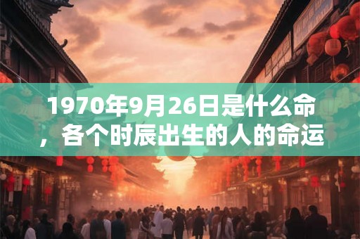 1970年9月26日是什么命,各个时辰出生的人的命运 1970年9月26日是什么命,各个时辰出生的人的命运