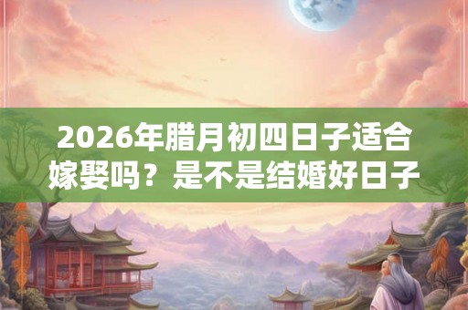 2026年腊月初四日子适合嫁娶吗？是不是结婚好日子？