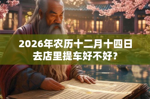 2026年农历十二月十四日去店里提车好不好? 2026年农历十二月十四日去店里提车好不好?