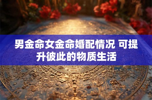 男金命女金命婚配情况 可提升彼此的物质生活
