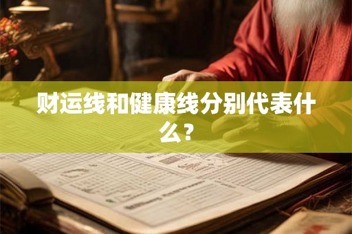财运线和健康线分别代表什么? 财运线和健康线分别代表什么?
