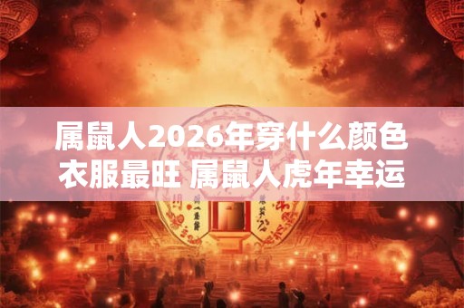 属鼠人2026年穿什么颜色衣服最旺 属鼠人虎年幸运色是什么 属鼠人2026年穿什么颜色衣服最旺 属鼠人虎年幸运色是什么