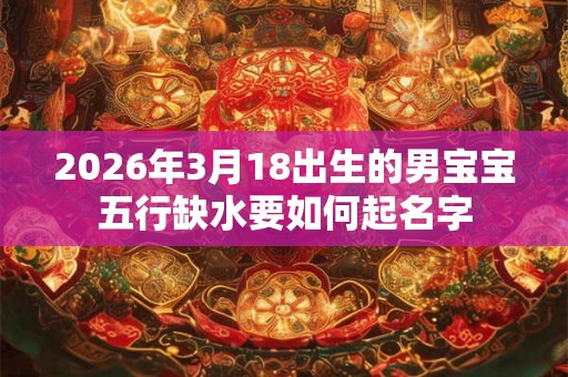 2026年3月18出生的男宝宝五行缺水要如何起名字