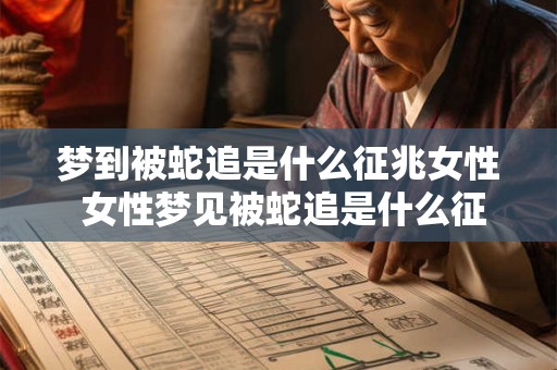 梦到被蛇追是什么征兆女性 女性梦见被蛇追是什么征兆