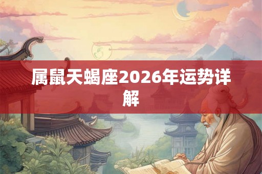 属鼠天蝎座2026年运势详解