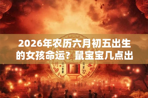 2026年农历六月初五出生的女孩命运？鼠宝宝几点出生好？