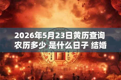 2026年5月23日黄历查询 农历多少 是什么日子 结婚吉时
