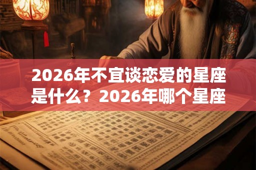 2026年不宜谈恋爱的星座是什么？2026年哪个星座运势最好？