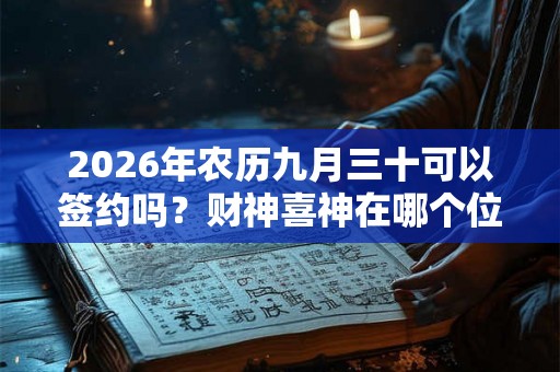 2026年农历九月三十可以签约吗？财神喜神在哪个位置？