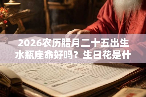 2026农历腊月二十五出生水瓶座命好吗？生日花是什么？