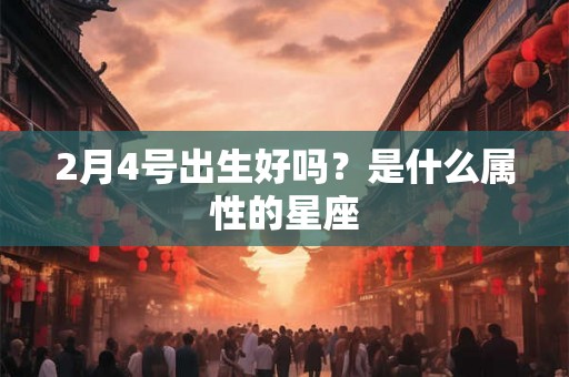 2月4号出生好吗？是什么属性的星座