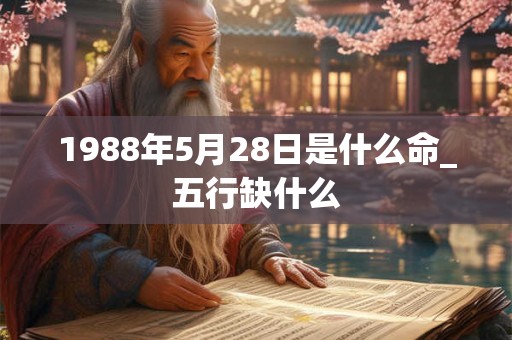 1988年5月28日是什么命_五行缺什么