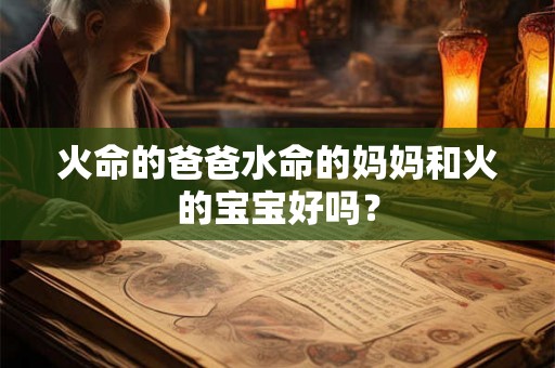火命的爸爸水命的妈妈和火的宝宝好吗？