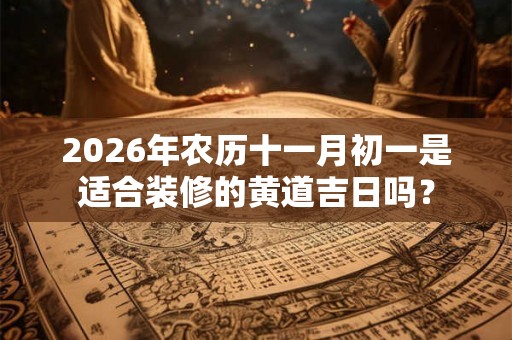 2026年农历十一月初一是适合装修的黄道吉日吗？