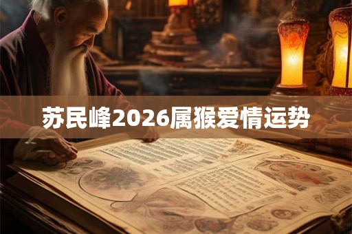苏民峰2026属猴爱情运势