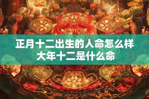 正月十二出生的人命怎么样 大年十二是什么命