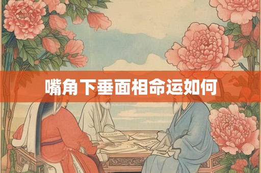 嘴角下垂面相命运如何