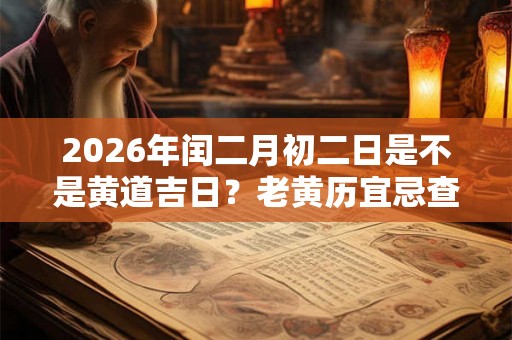 2026年闰二月初二日是不是黄道吉日？老黄历宜忌查询
