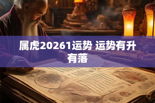 属虎20261运势 运势有升有落