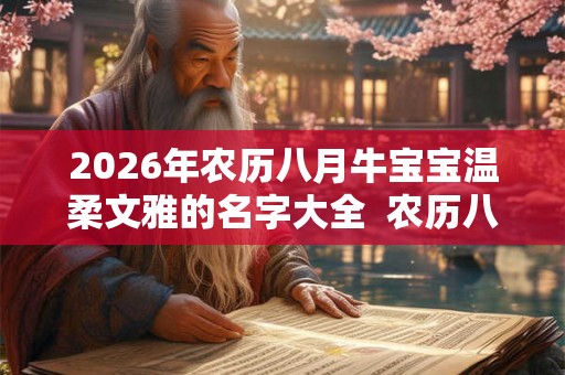 2026年农历八月牛宝宝温柔文雅的名字大全  农历八月的介绍