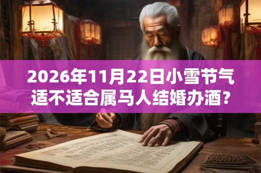 2026年11月22日小雪节气适不适合属马人结婚办酒？