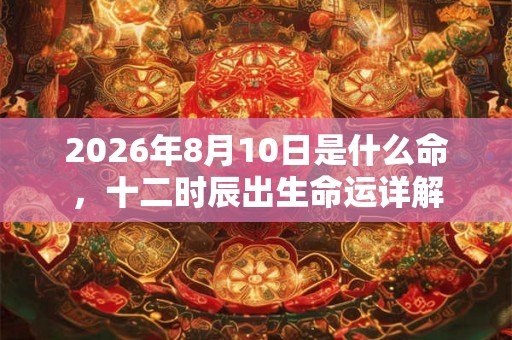 2026年8月10日是什么命，十二时辰出生命运详解