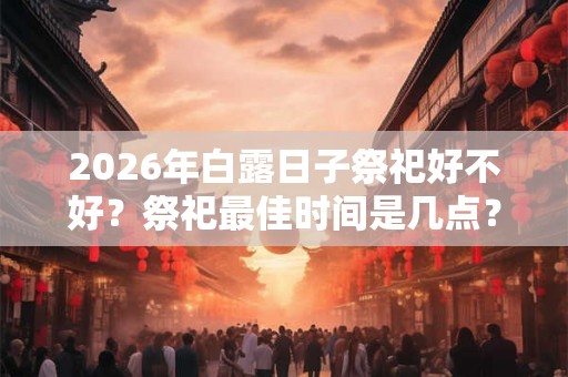 2026年白露日子祭祀好不好？祭祀最佳时间是几点？