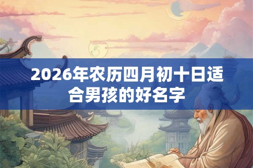 2026年农历四月初十日适合男孩的好名字