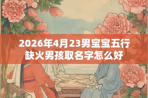2026年4月23男宝宝五行缺火男孩取名字怎么好