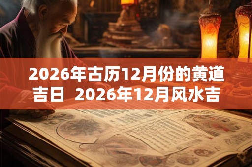 2026年古历12月份的黄道吉日  2026年12月风水吉日