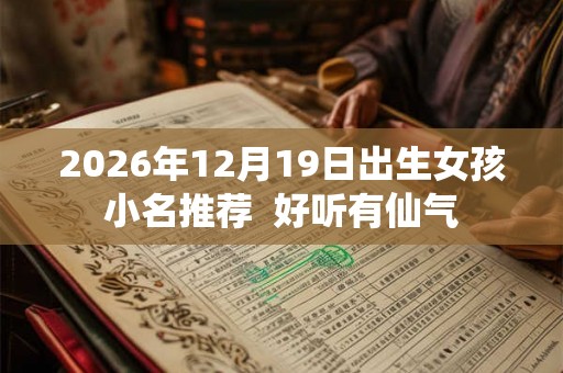 2026年12月19日出生女孩小名推荐  好听有仙气