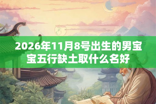 2026年11月8号出生的男宝宝五行缺土取什么名好 2026年11月8号出生的男宝宝五行缺土取什么名好