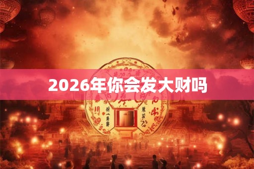 2026年你会发大财吗 2026年你会发大财吗