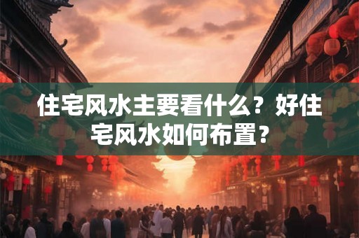 住宅风水主要看什么？好住宅风水如何布置？