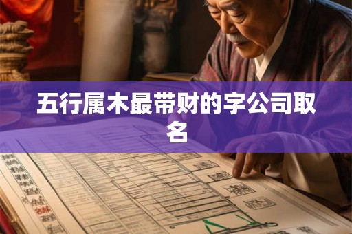 五行属木最带财的字公司取名