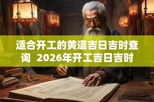 适合开工的黄道吉日吉时查询  2026年开工吉日吉时