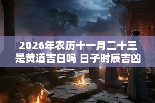 2026年农历十一月二十三是黄道吉日吗 日子时辰吉凶 2026年农历十一月二十三是黄道吉日吗 日子时辰吉凶