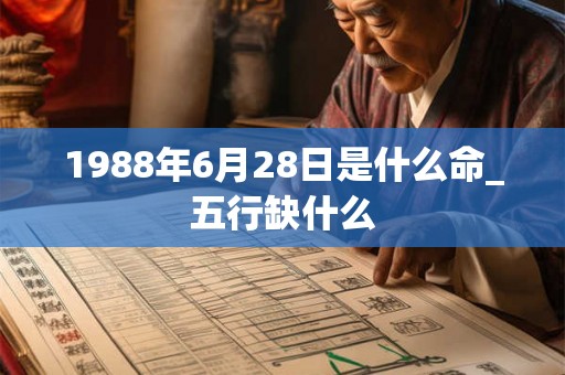 1988年6月28日是什么命_五行缺什么