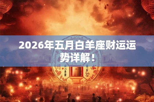 2026年五月白羊座财运运势详解! 2026年五月白羊座财运运势详解!
