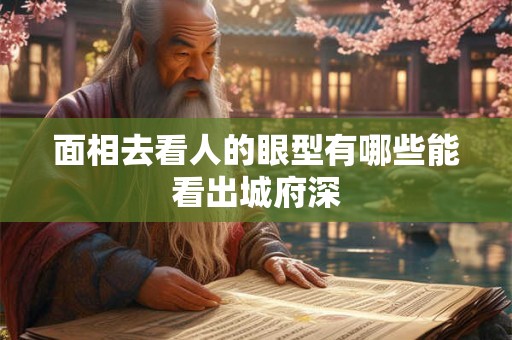 面相去看人的眼型有哪些能看出城府深