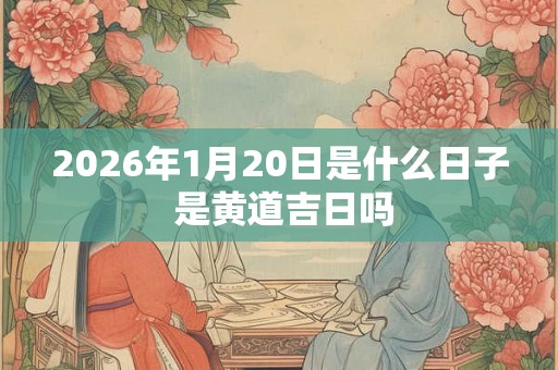 2026年1月20日是什么日子 是黄道吉日吗 2026年1月20日是什么日子 是黄道吉日吗
