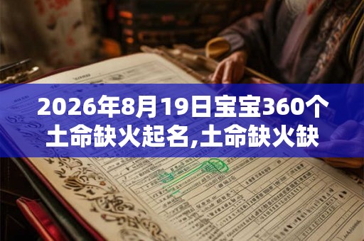 2026年8月19日宝宝360个土命缺火起名,土命缺火缺财吗