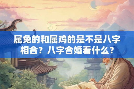 属兔的和属鸡的是不是八字相合？八字合婚看什么？