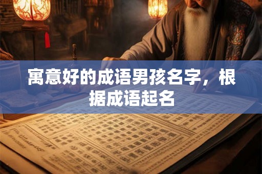 寓意好的成语男孩名字，根据成语起名