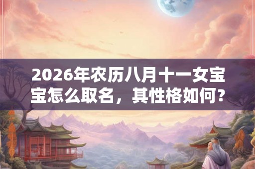 2026年农历八月十一女宝宝怎么取名，其性格如何？