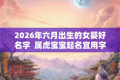 2026年六月出生的女婴好名字  属虎宝宝起名宜用字