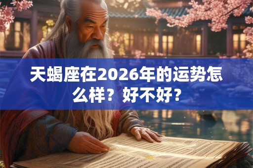 天蝎座在2026年的运势怎么样？好不好？
